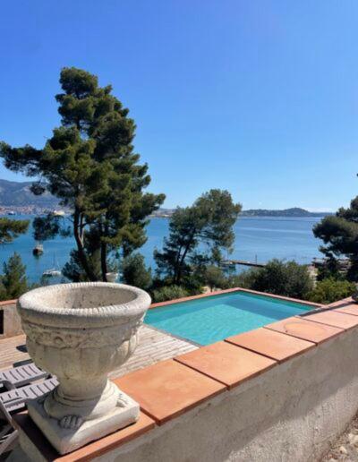 Villa-Chateau Les Terrasses - Tamaris, Plage Des Sablettes, Mer Au Bas De La Propriete لا سين سور مير المظهر الخارجي الصورة