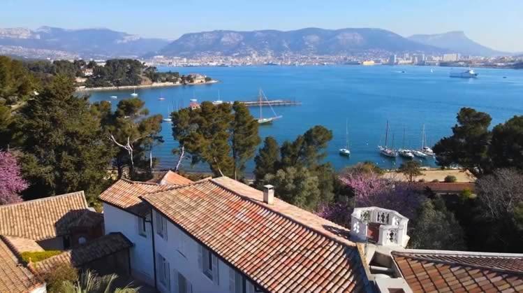 Villa-Chateau Les Terrasses - Tamaris, Plage Des Sablettes, Mer Au Bas De La Propriete لا سين سور مير المظهر الخارجي الصورة