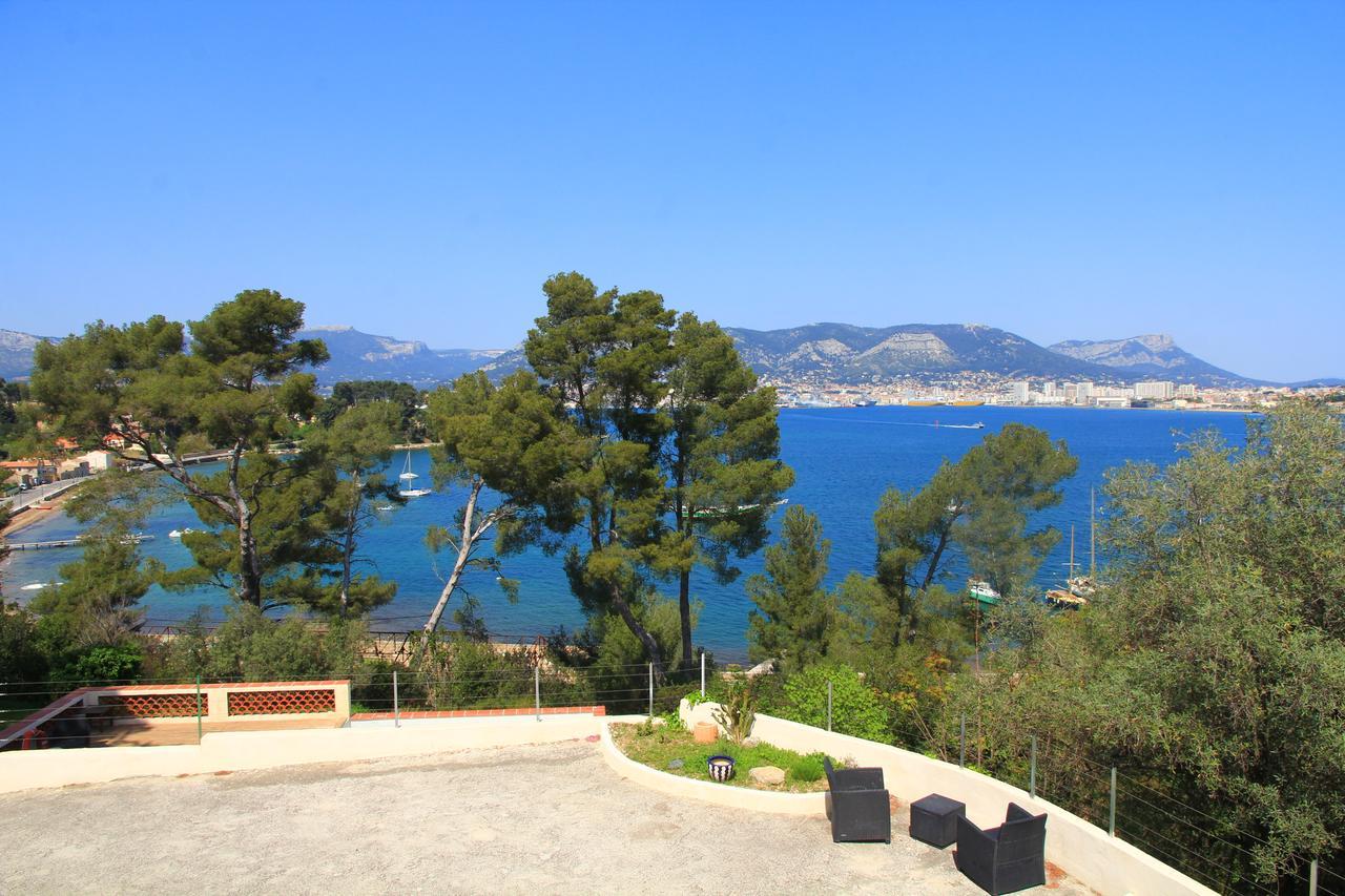 Villa-Chateau Les Terrasses - Tamaris, Plage Des Sablettes, Mer Au Bas De La Propriete لا سين سور مير المظهر الخارجي الصورة